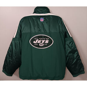 Vintage 90s Starter New York NY Jets Men's XXL Puffer Jacket NFL Pro Line Green